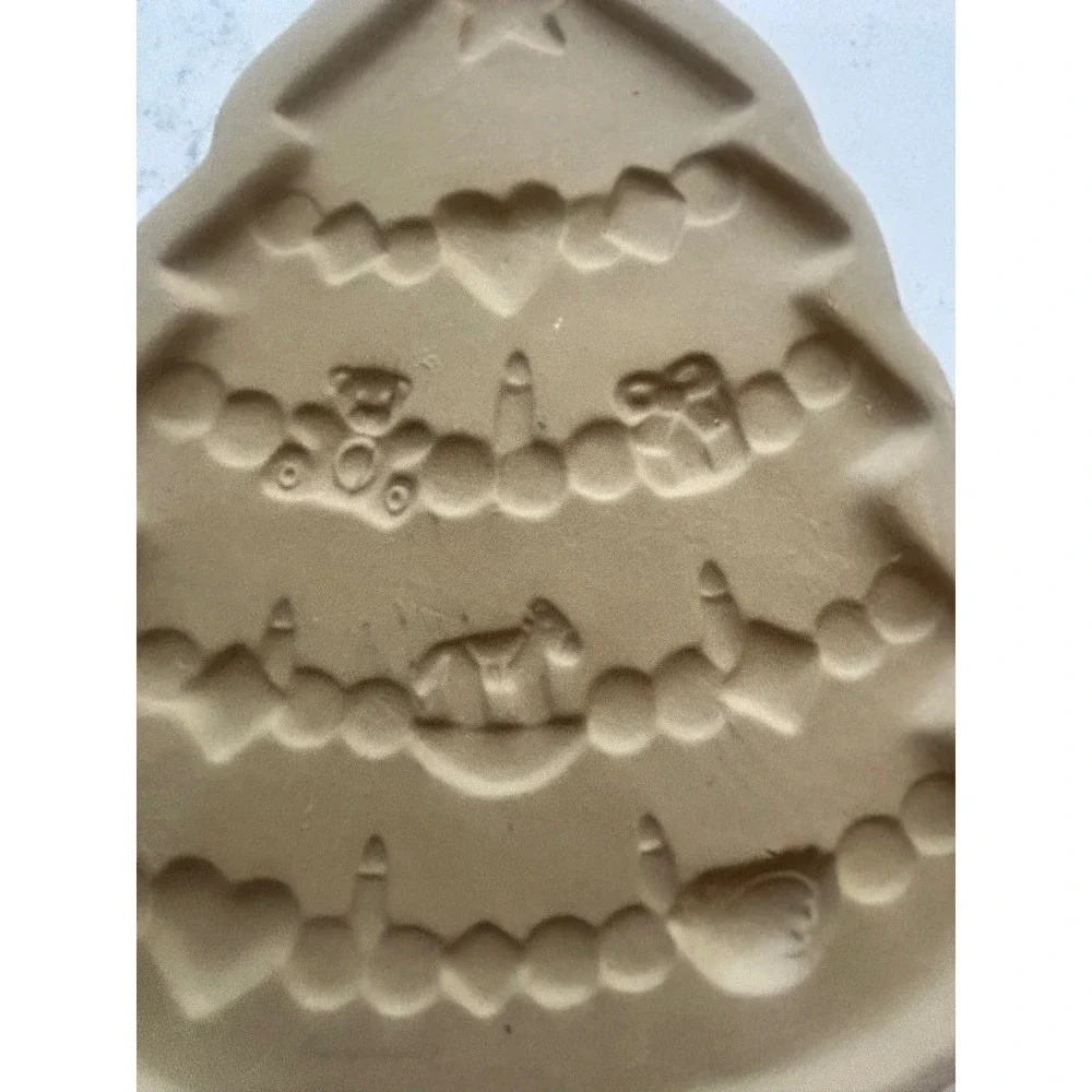 Vintage 1986 Brown Bag Cookie Art Christmas Tree Stoneware Mold Hill Design‎ Inc